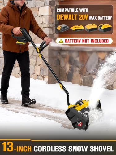 Cordless Snow Shovel Compatible with DeWalt 20V Max Battery (Bare Tool)