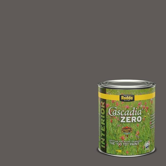 Rodda Paint CASCADIA ZERO Interior Flat Paint & Primer in One, Quart, November Storms