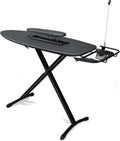Duwee 18"x48" Deluxe Ironing Board with Retractable Iron Rest | Extra Wide Ironing Board,Heat Resistant Cover and Thicken Padding,Thicken Steel Top Board,with sleeve board,Adjustable Height