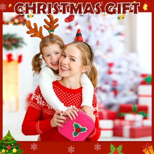 Abbylike 12 Pcs Christmas Preppy Patch Makeup Bags Bulk (Classic, Assorted)