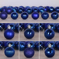 Royal Blue 2.5" Christmas Balls Christmas Tree Decoration Ornaments Shatterproof Hanging Balls for Birthday Halloween Holiday Wedding Decorations Set of 36pcs