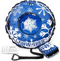 Snow Tube, Heavy Duty Inflatable Snow Sled with Reinforced Cover, Snow Sleds with Handles, Suspended Seat and Pull Rope for Winter Sledding