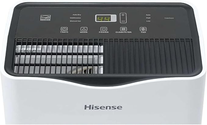 Hisense 35 Pint 3,000 sq. ft. Portable Dehumidifier, 3-Speed, Easy-carry handle - HD3524 (Renewed)
