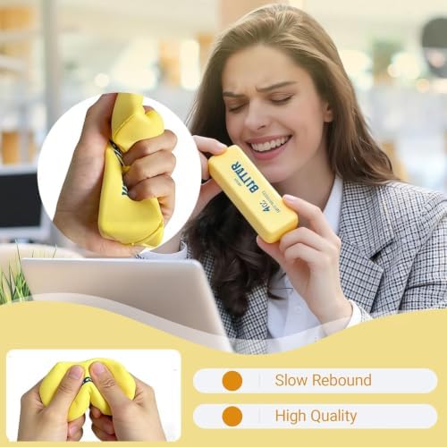 1/12 Packs Butter Crunchy Squishy Toy Slow Soft Rising Squeeze Toys, Stress Relief Sensory Fidget Butter Shape, Coconut Oil Butter Squishy, Fidgets for Classroom，12