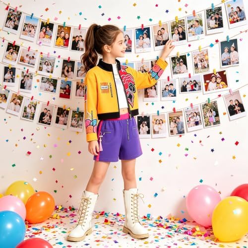 Mersi Pop Singer Costume Girls Kids Halloween Costumes with Accessories