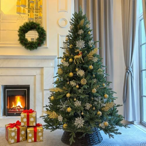 Treepool 5FT Unlit Artificial Christmas Tree, 1239 PE/PVC Tips, Small Rooms
