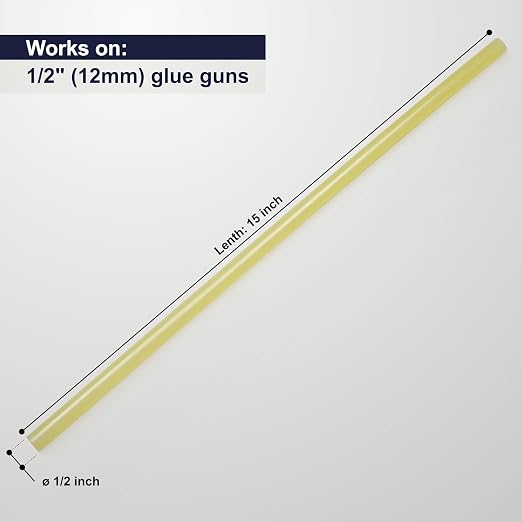 ASA Full Size Hot Glue Sticks 7/16" x 15", 10 lb Box, 150 Ct | High-strength, fast-setting hot glue sticks for industrial packaging and woodworking. 10 lb box, 150 sticks.