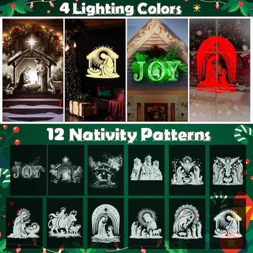 Aurelema Christmas Nativity Scene Projector Lights Christian