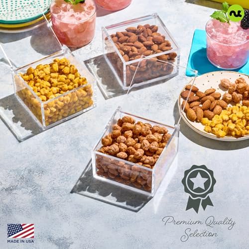 NUT CRAVINGS - Mixed Nuts Acrylic Tower Gift Basket (3 Tier Assortment)