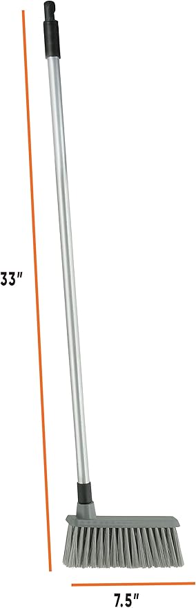 Superio Superio Heavy Duty Slim Broom with Folding Dustpan