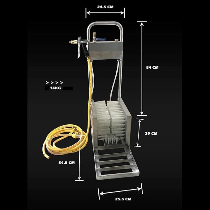 Stainless Steel Farm Boot Scrubber, Heavy-Duty Shoe Brush with Water Spray Cleaning Function