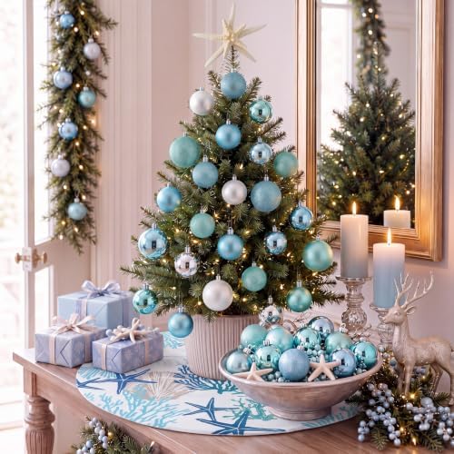 Gejoy 32 Pcs Coastal Beach Christmas Tree Decoration Set