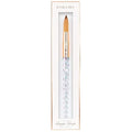 Kiara Sky Kolinsky Acrylic Nail Brush #18 – Pure Kolinsky Sable Hair, Iridescent Crystal Handle, Acetone Resistant, for Acrylic Application, Extensions & 3D Nail Art