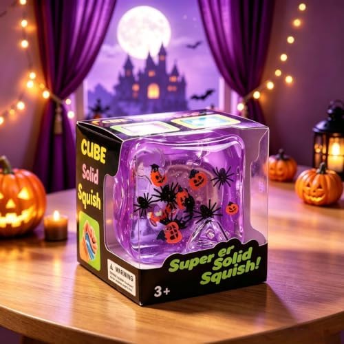 Halloween Ghost Bao Glitter-Squishy Stress Balls with Steamer Halloween Skull Slow-Rise Basket Stuffer Party Favors & Adult(#3)