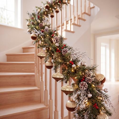 12PCS Brown and Gold Velvet Christmas Balls Ornaments,Two Style