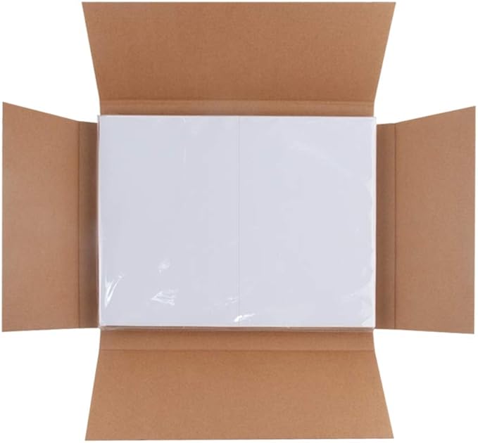 L LIKED 100 Half Sheet Shipping Labels, 2 per Sheet, 5.5 x 8.5 inchh, for Laser & Inkjet Printer (50 Sheets)