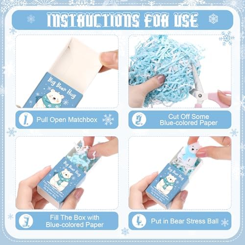 36 Sets Winter Positive Gifts Bear Hug Party Favors with Boxes