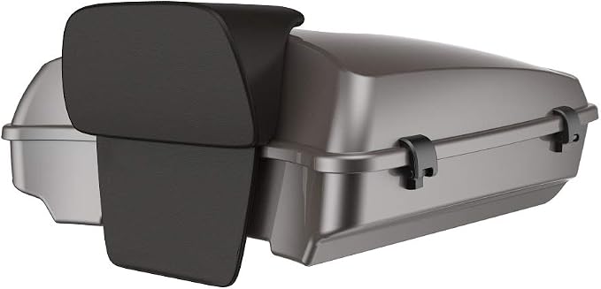 Advanblack Road Glide Tour Trunk Pack Billet Silver Razor Tour Trunk Pack Backrest Pad for '97-'25 Harley Touring Road King Street Glide Electra Glide CVO models