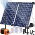 POPOSOAP Solar Fountain Pump Outdoor, 35W Solar Powered Water Pond Pump with 480GPH Adjustable Flow Rate for Garden Pond Fish Waterfall Hydroponics Pool