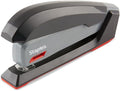 Staples One‑Touch Desktop Staplers, 20‑Sheet Capacity, Gray/Black/Red, 2‑Pack – Smooth‑Press Staplers