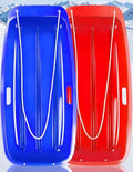 Snow Sled for Kids and Adult, Toboggan Sled with Plastic Cold-Resistant 35"