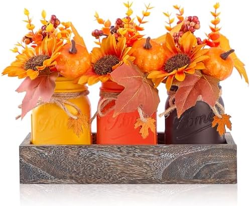 Fall Thanksgiving Table Decor, Farmhouse Centerpieces for Tables