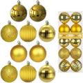 Gold 2.5" Christmas Balls Christmas Tree Decoration Ornaments Shatterproof Hanging Balls for Birthday Halloween Holiday Wedding Decorations Set of 10pcs