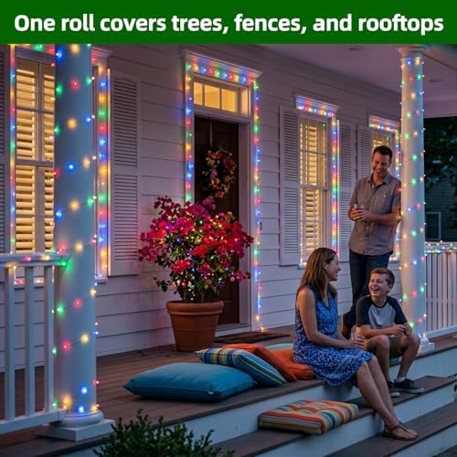 300 LED 75FT Christmas String Lights Indoor Outdoor, 12 Modes, Multicolor