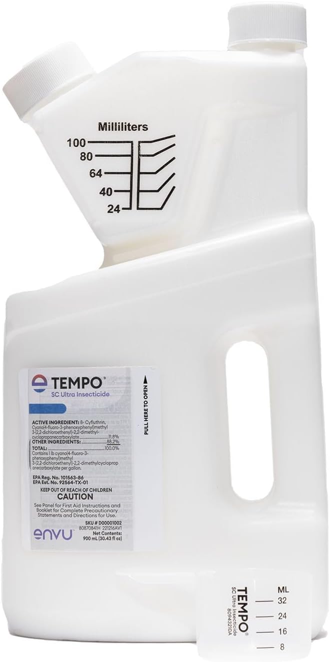 Tempo SC Ultra Insecticide Concentrate 900 ml | Fast-Acting Residual Pest Control | Liquid Indoor/Outdoor Bug Killer | Broad-Spectrum Control for Ants, Spiders, and Other Crawling Insects.