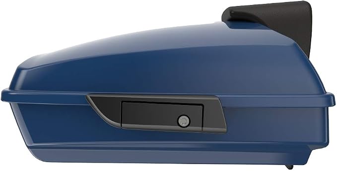 Advanblack Road Glide Tour Trunk Pack Billiard Blue Razor Tour Trunk Pack Backrest Pad for '97-'25 Harley Touring Road King Street Glide Electra Glide CVO models