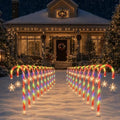 20 Pack Solar Candy Cane Pathway Lights, Multicolor Christmas Yard Decor