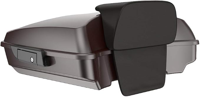 Advanblack Road Glide Tour Trunk Pack Sumatra Brown Razor Tour Trunk Pack Backrest Pad for '97-'25 Harley Touring Road King Street Glide Electra Glide CVO models