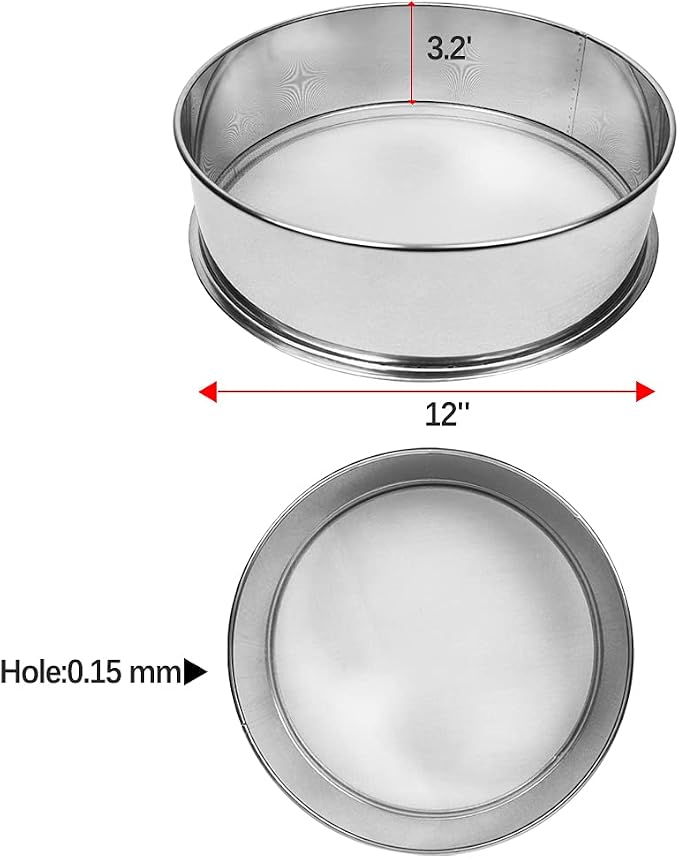 Sidasu Vibrating Sifter Mesh Screen Stainless Steel Vibrating Sieve Mesh Screen 100 Mesh for Automatic Powder Sifter Machine