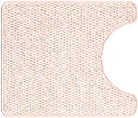 TYUU Toilet Rug, Thin Toilet Rugs U Shaped Washable Non Slip Absorbent Quick Dry Low Pile Toilet Mat, Pink 20"x24" U Shape
