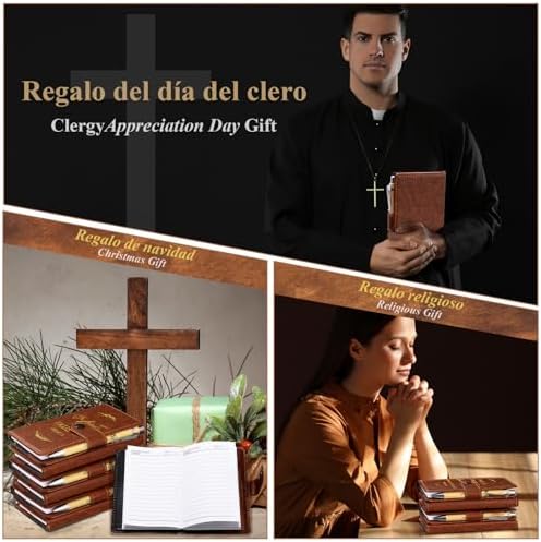 Spakon 40 Pcs Christian Prayer Journals with Pens, Spanish Leaves