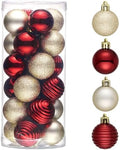 Valery Madelyn Small Christmas Tree Decorations Ball Ornaments 24ct 1.57"