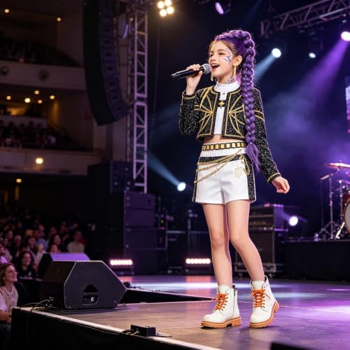 Pop Performer Costume Kids Girls Halloween Costumes Cosplay Outfit Set