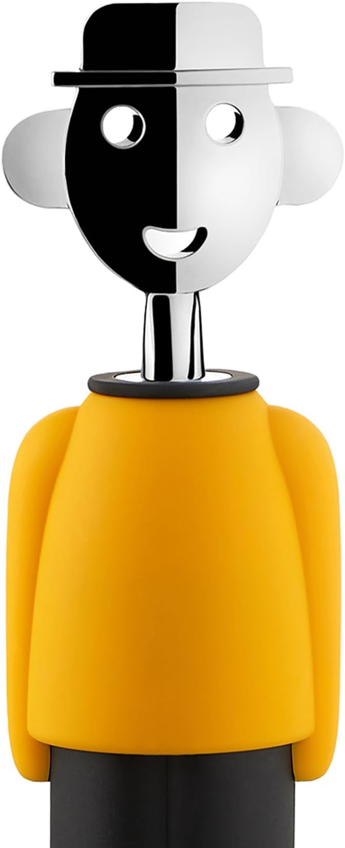 Alessi AM23 YB - Alessandro M. Corkscrew in thermoplastic resin, yellow and black and chrome plated zamak.