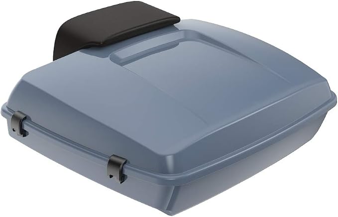 Advanblack Road Glide Tour Trunk Pack Gunship Gray Razor Tour Trunk Pack Backrest Pad for '97-'25 Harley Touring Road King Street Glide Electra Glide CVO models