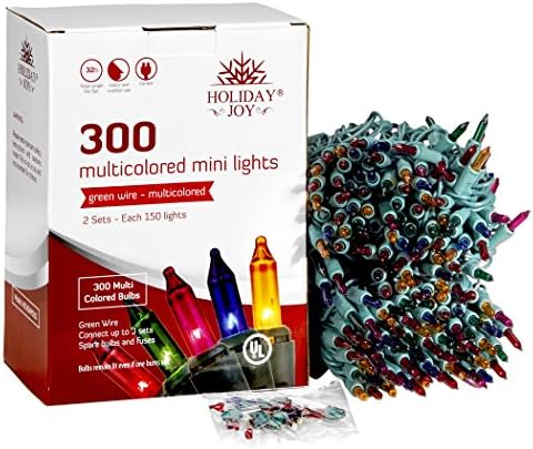 Holiday Joy Multicolor Christmas Lights - 300 Count Mini Bulbs 64 Ft