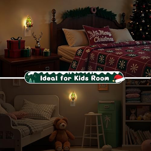 L LOHAS Christmas Tree & Snowman Night Light