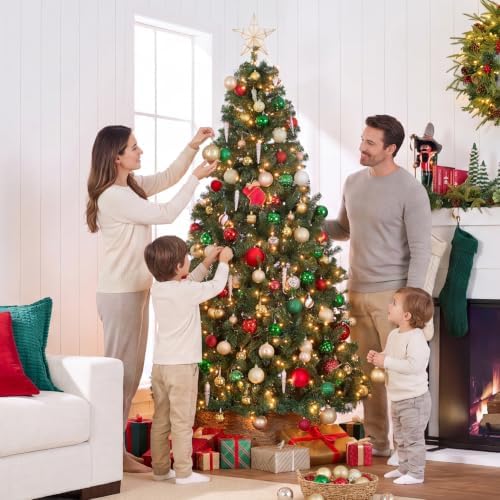 Best Choice Products 7.5ft Artificial Christmas Tree with LED Twinkling Lights, Pre-Lit Spruce Realistic Holiday Xmas Décor, 550 Lights, 1,346 Tips