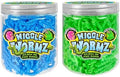 JA-RU Wiggle Wormz Glow in the Dark Squishy Sensory Worms Toy Jar 5357-2B