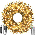 Ollny Christmas Tree Lights 400LED 132FT, Remote Plug-in Christmas Lights with Timer and 8 Modes, Waterproof Outdoor String Light for Thanksgiving Xmas House Indoor Outside Decorations(Warm White)