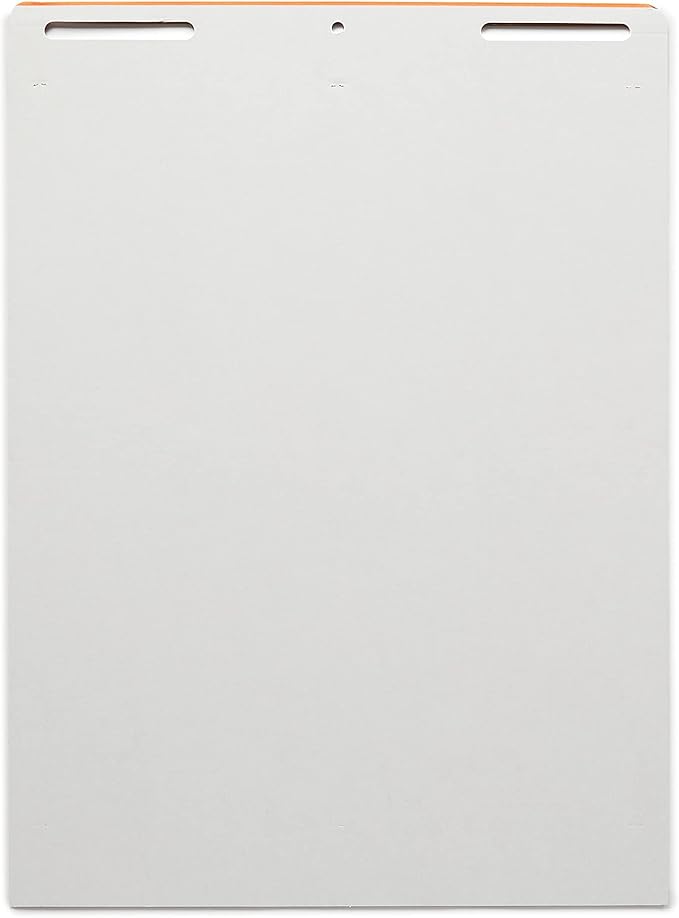Amazon Basics Sticky Easel Pads for Presentations, Brainstorming, Classroom Use, Bleed-Resistant, Easy to Hang, 25 x 30 in, White, 2-Pack