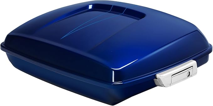 5.5" Razor Motorcycle Trunk W/Latch Key Fit For Harley 2014-2025 Touring CVO Road King Street Glide Electra Glide Ultra Limited Pack Superior Blue