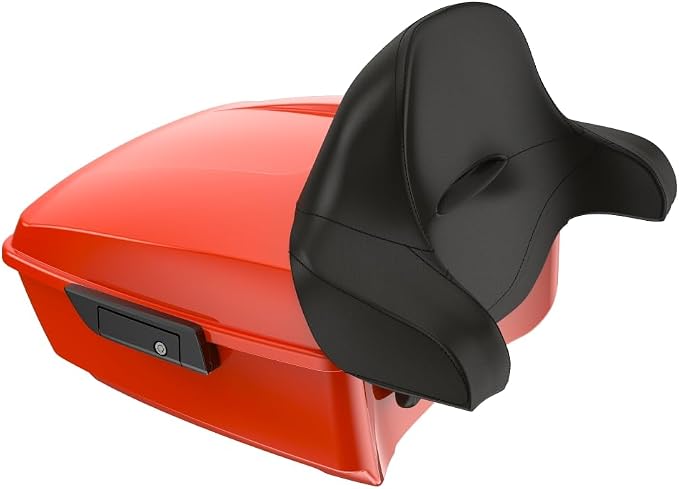 Advanblack 2026 Road Glide Tour Trunk Pack Blood Orange King Tour Trunk Pack+Wrap-Around Backrest Pad Fits For Harley Touring CVO Road King Street Glide Electra Glide Ultra Limited 1997-2026