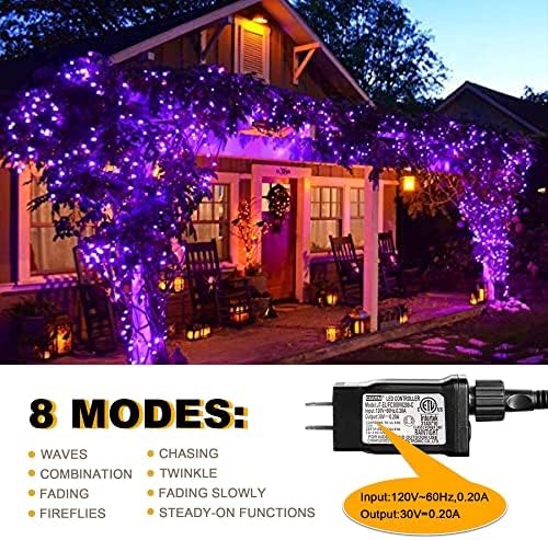 weillsnow 500 LED Halloween String Lights,164 FT Twinkle Lights Waterproof