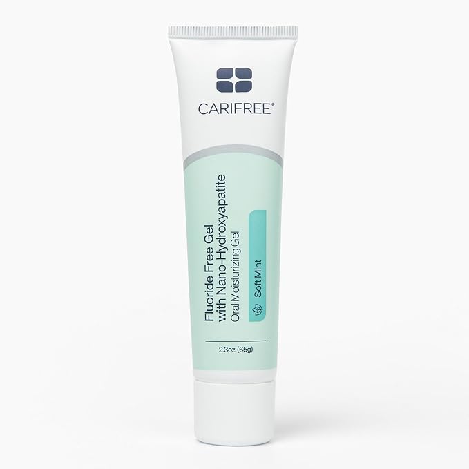 CariFree Nano Hydroxyapatite Toothpaste, Fluoride-Free, Soft Mint, 2.3 oz | Fluoride-free nano-HAp gel; neutralizes pH, remineralizes; freshens breath & moistens mouth; dentist recommended.