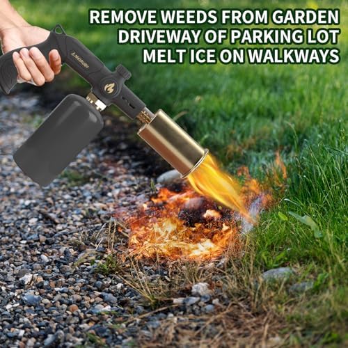 Powerful Propane Torch, Gift for Men Dad, Culinary Blow Kitchen Cooking Torch for Steak Searing, Campfire Charcoal Starter for Blackstone Griddle Accessories (Tank Not included)